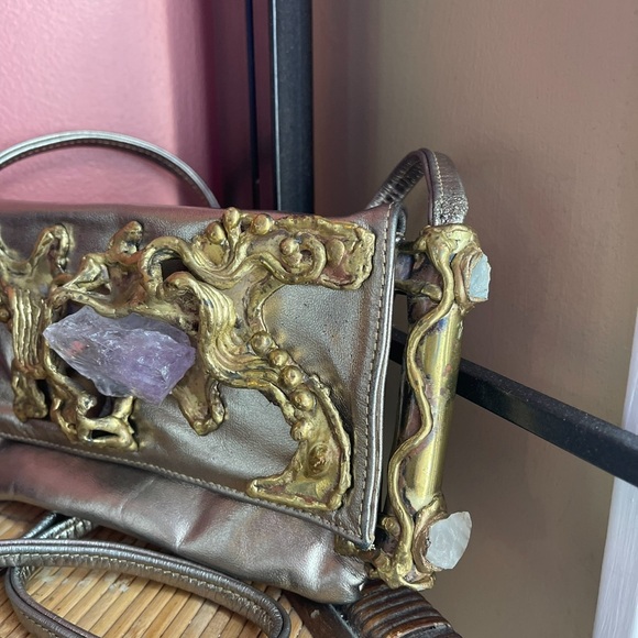 RARE Vintage 1970s Carvalhu’s Rio Copa amethyst/quartz purse *see details * - Picture 3 of 9